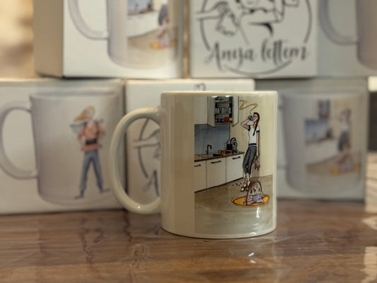 Illusztrált Anya Lettem bögre – Mindenre képes vagyok… (kávéval)